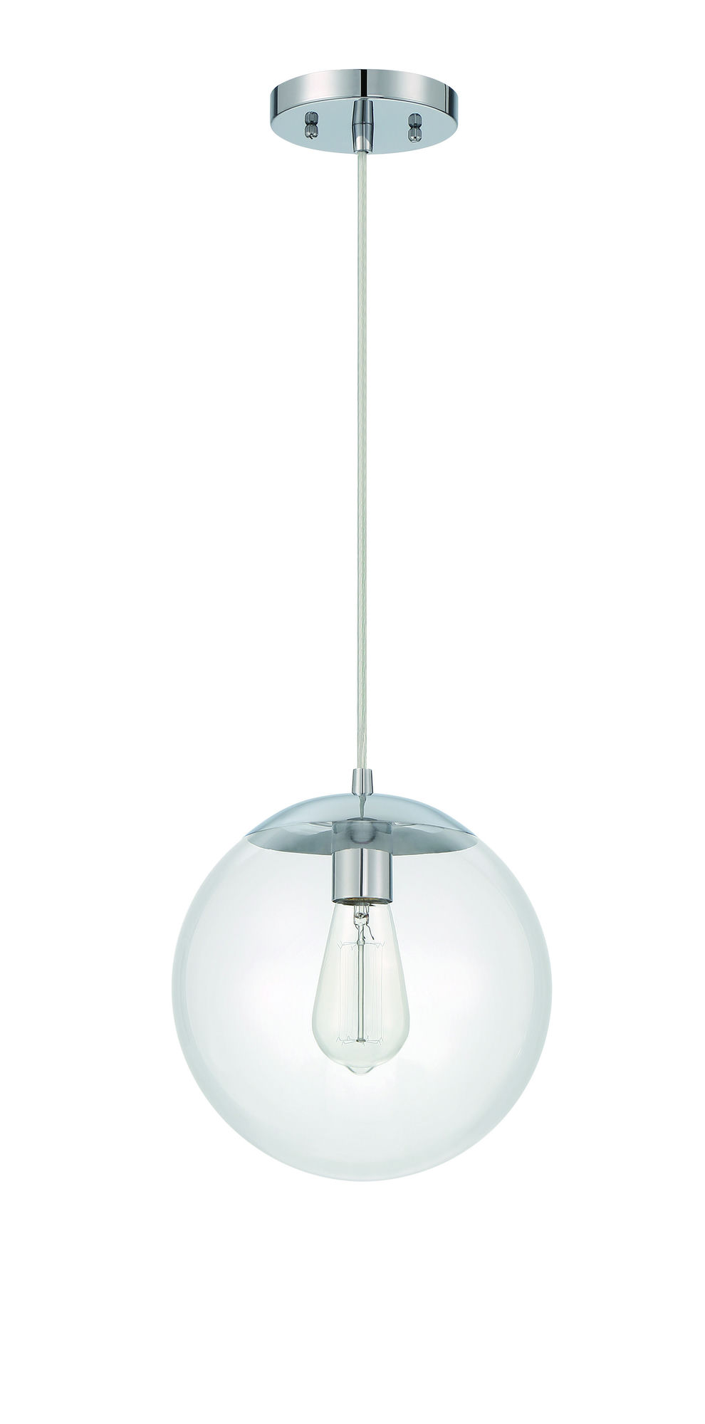Gaze 10" Clear Glass 1 Light Pendant with Cord - CH