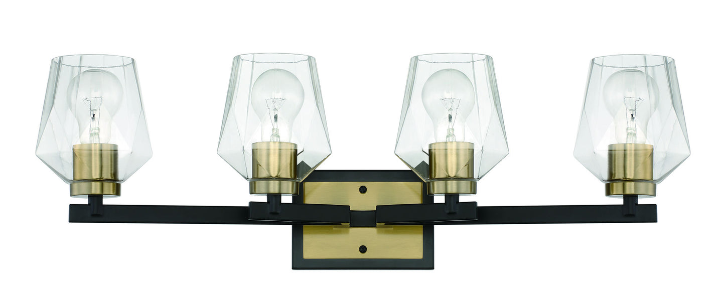 Avante Grand 4 Light Vanity - FBSB , Damp rated