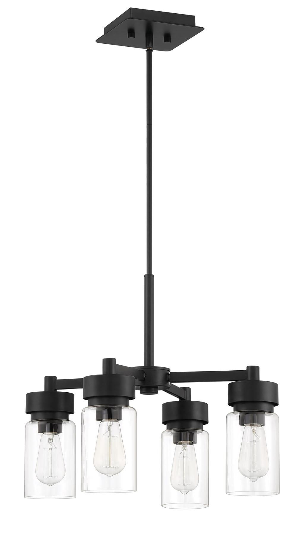 Bennet 4 Light Outdoor Chandelier, Midnight