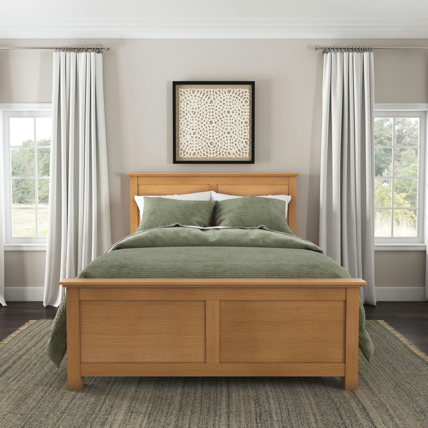 Oak Park Queen Bed in Brown by homestyles