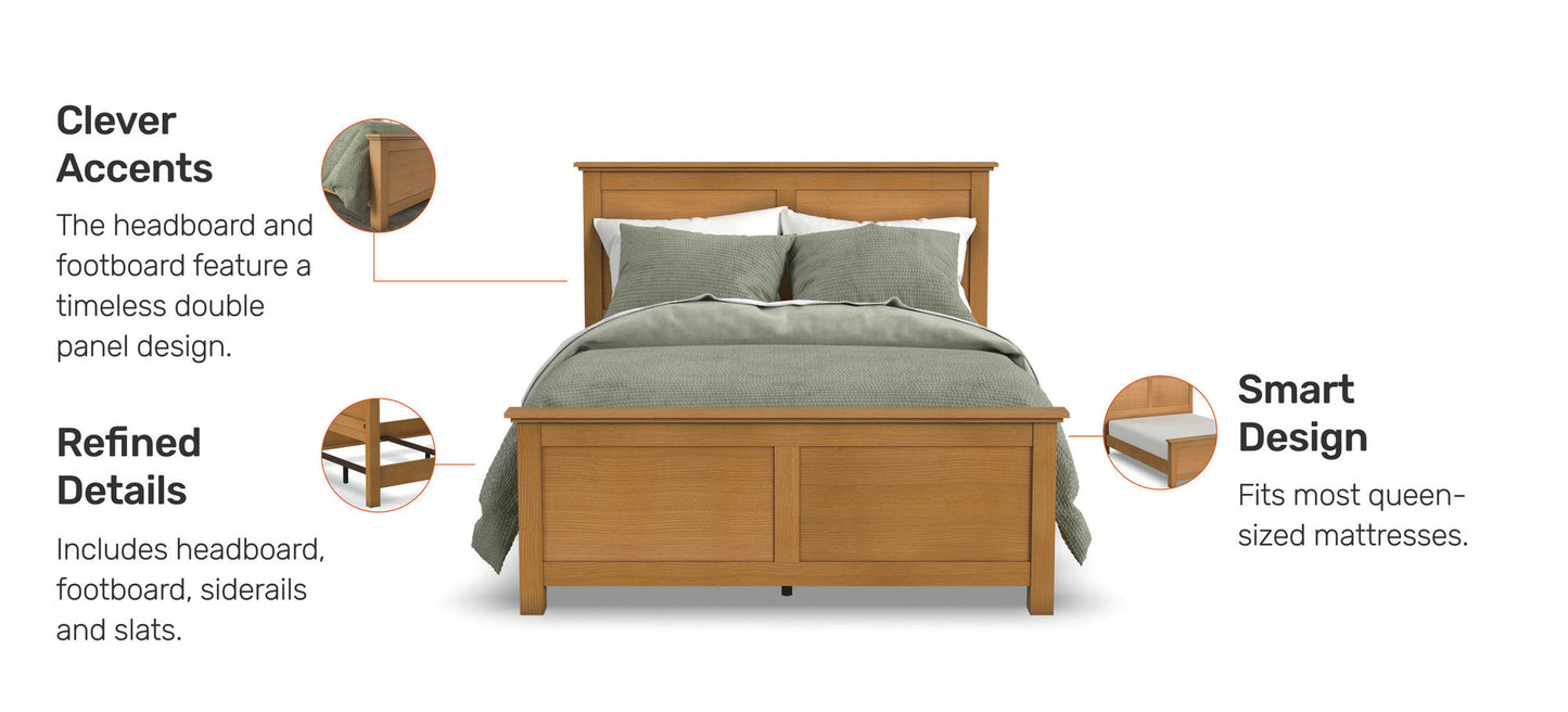 Oak Park Queen Bed in Brown by homestyles