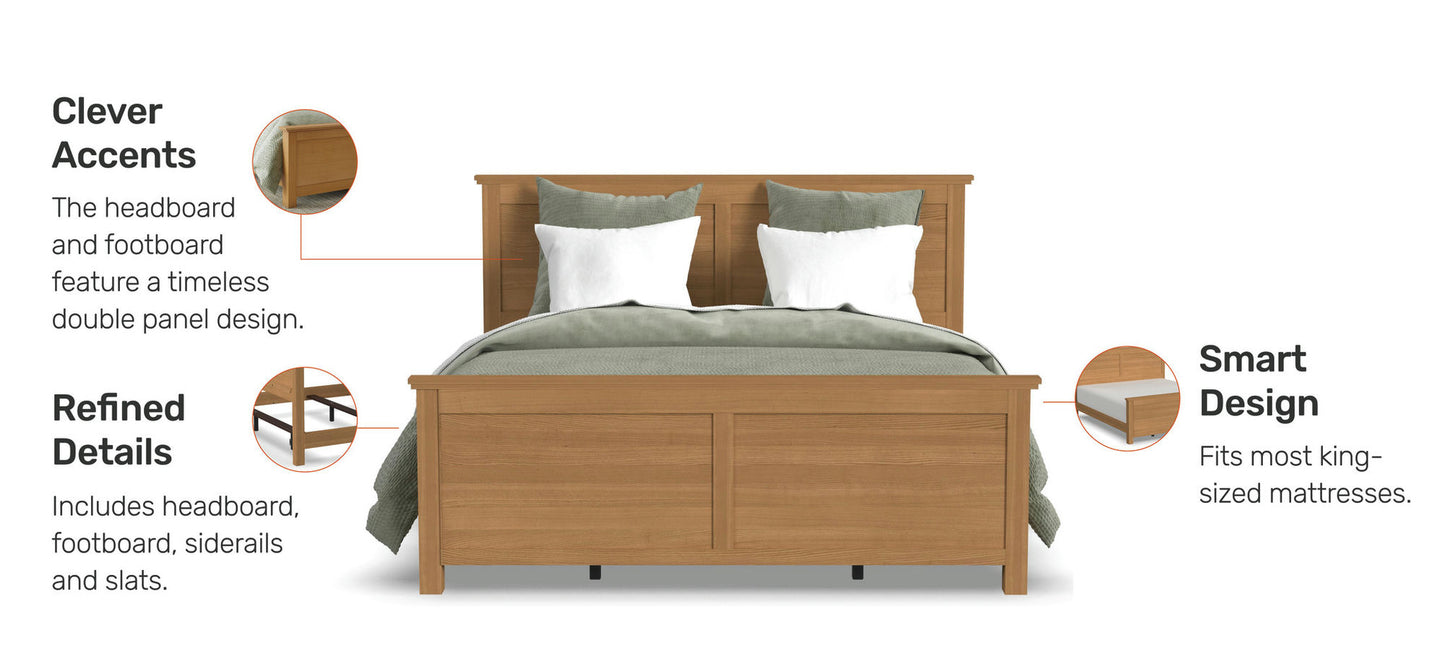 Oak Park King Bed in Brown by homestyles