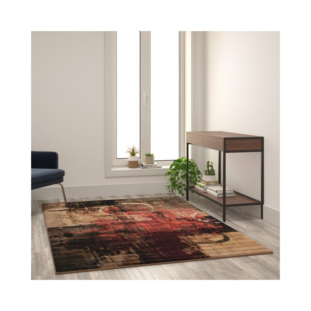 5x7 Abstract Area Rug