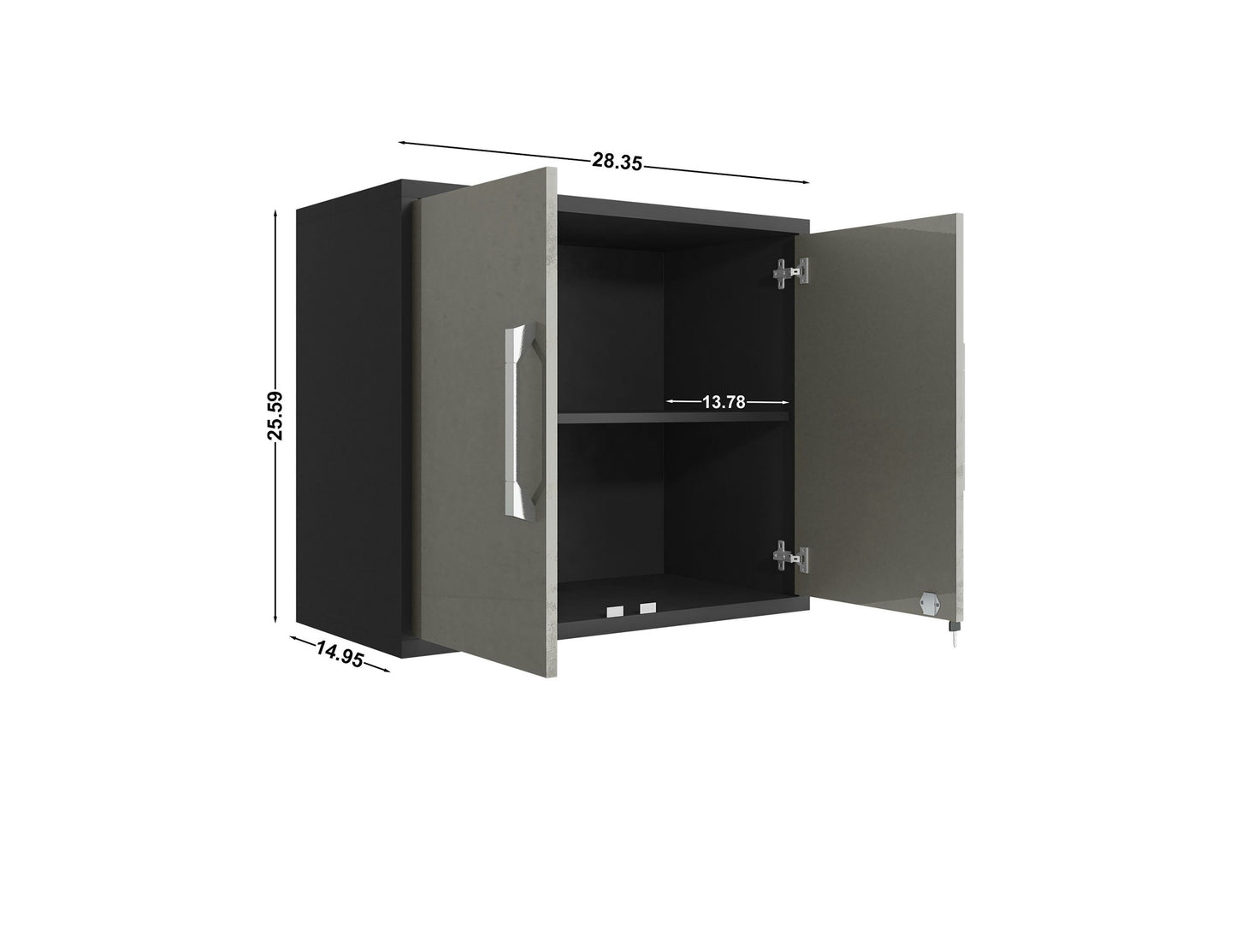 Eiffel 6-Piece Garage Storage Set in Matte Black and Grey