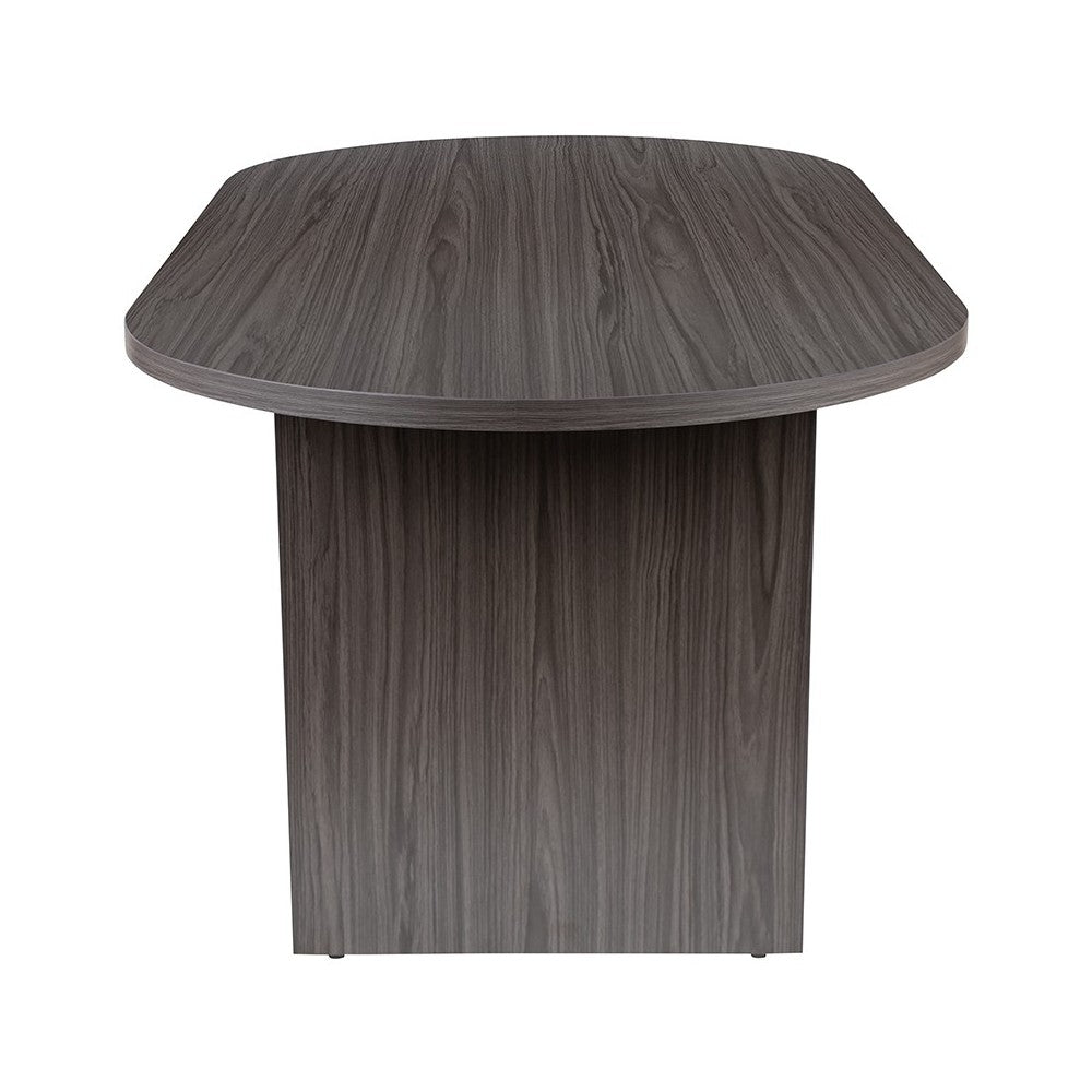 6 Foot (72 inch) Oval Conference Table in Rustic Gray