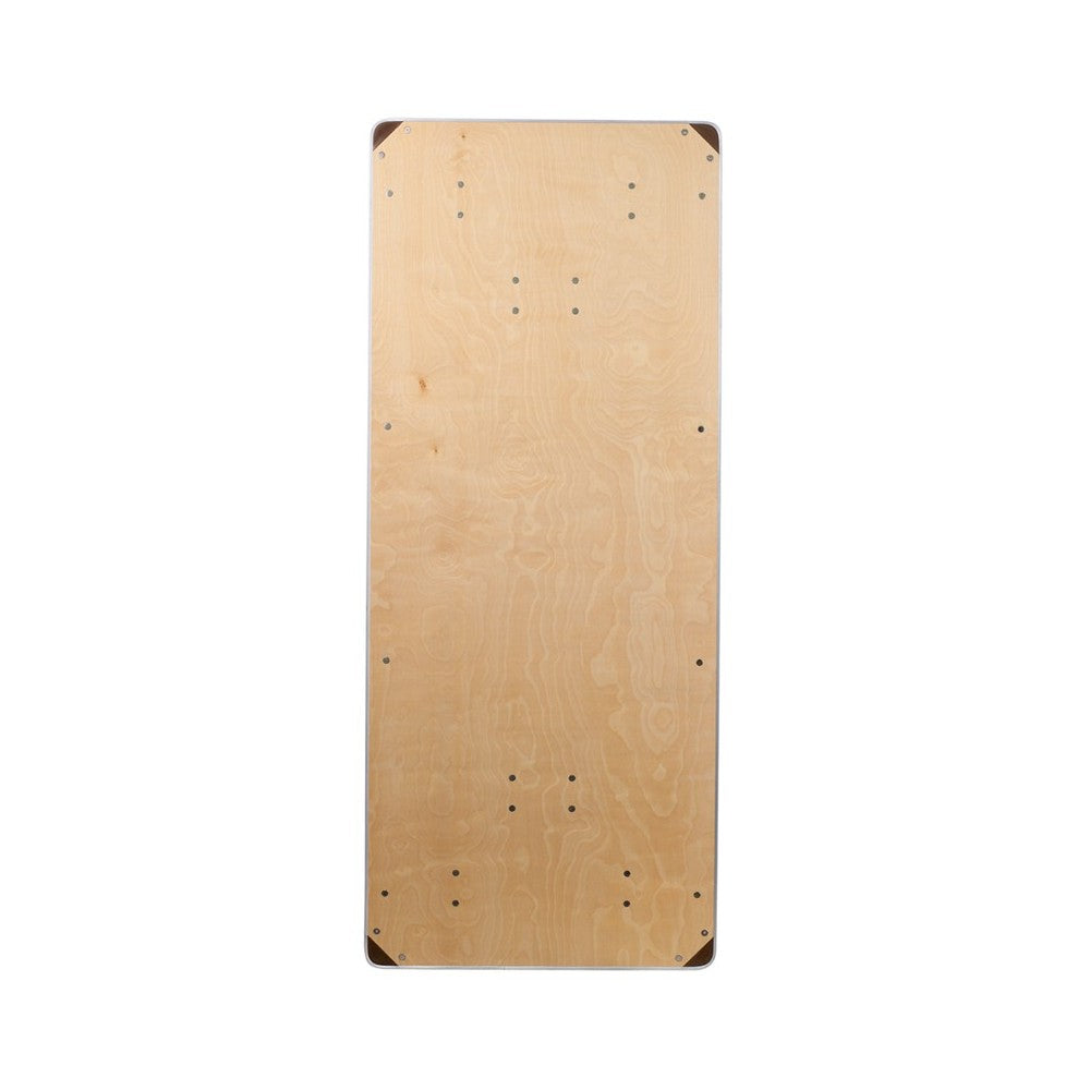 6-Foot Rectangular HEAVY DUTY Birchwood Folding Banquet Table with METAL Edges and Protective Corner Guards