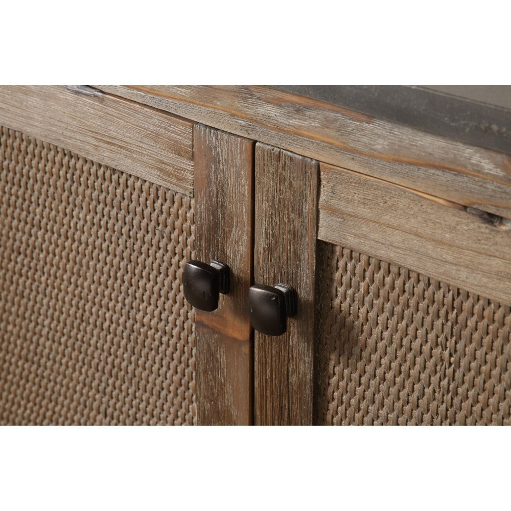 60" Solid Wood Sink Vanity With Moon Stone Top-No Faucet
