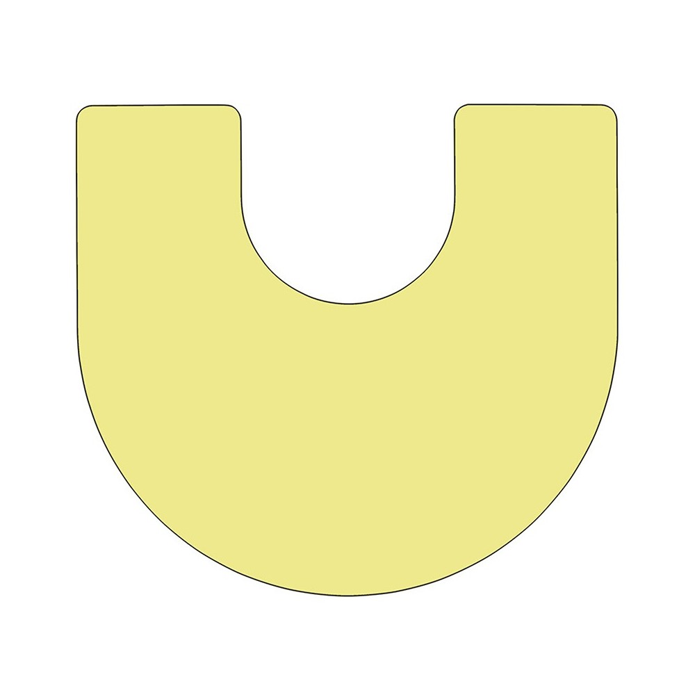 60''W x 66''L Horseshoe Yellow Thermal Laminate Activity Table - Standard Height Adjustable Legs