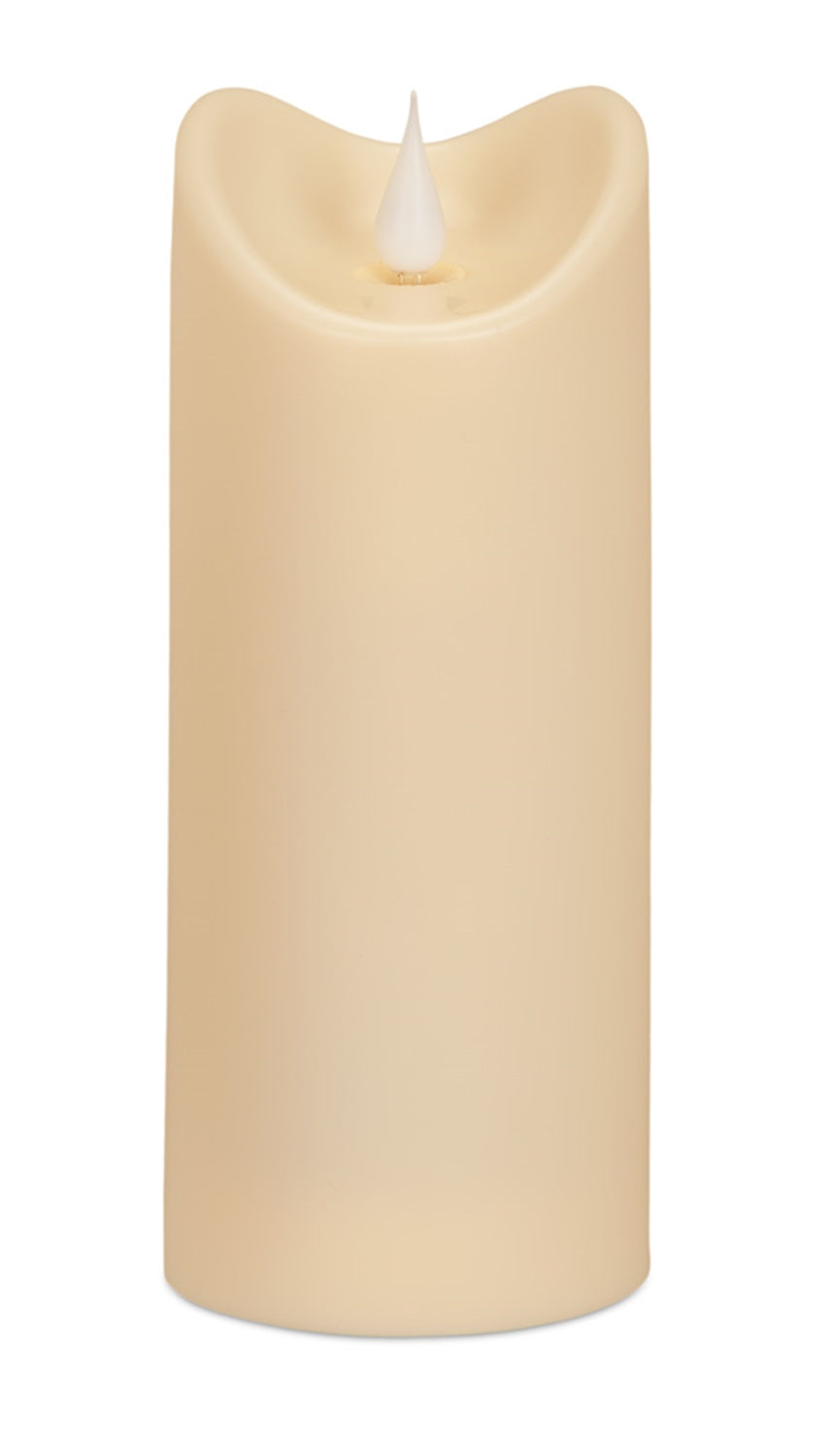 Simplux Plastic Outdoor Candle W/Moving Flame (Set Of 2) 2.75"D x 7"H