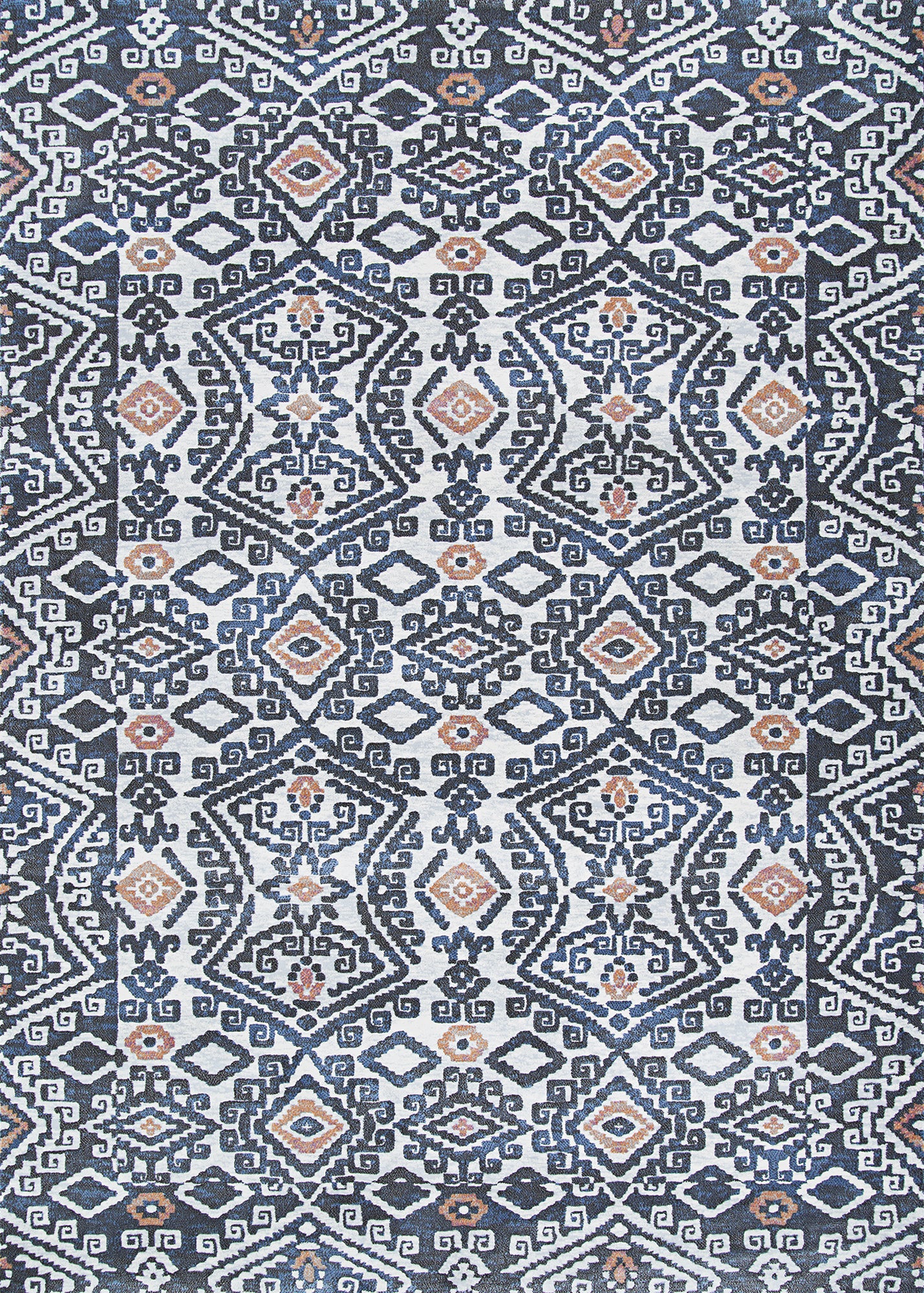 Couristan Everest Bohemia Denim Ivory Rug 7'10" x 11'2"