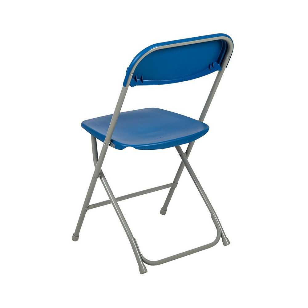 650 lb. Capacity Premium Blue Plastic Folding Chair