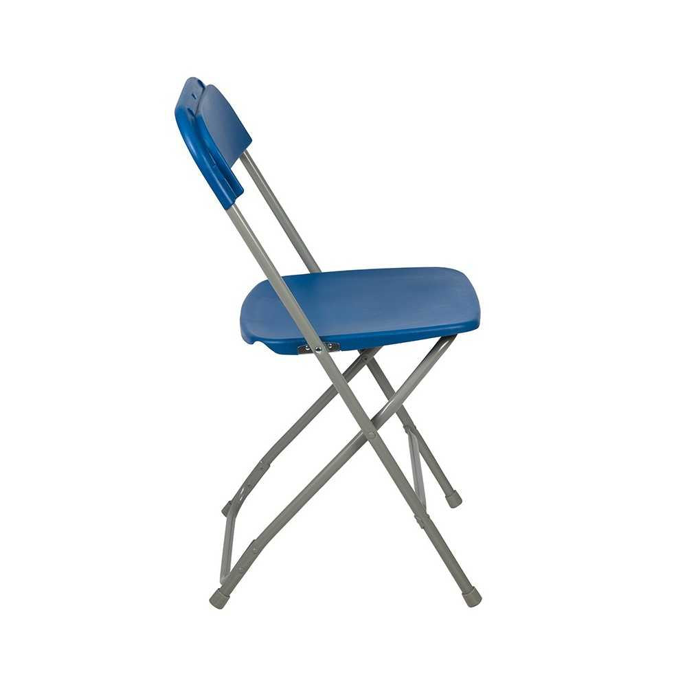 650 lb. Capacity Premium Blue Plastic Folding Chair