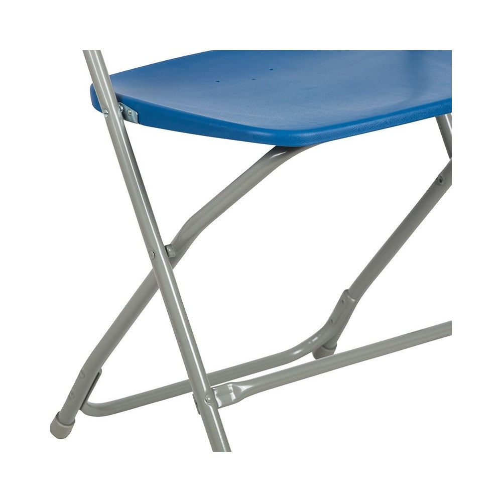 650 lb. Capacity Premium Blue Plastic Folding Chair