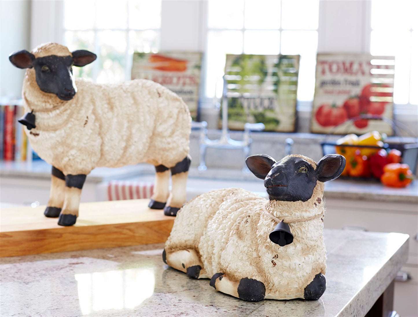 Sheep (Set Of 2) 9.5"H, 14.75"H Polyresin