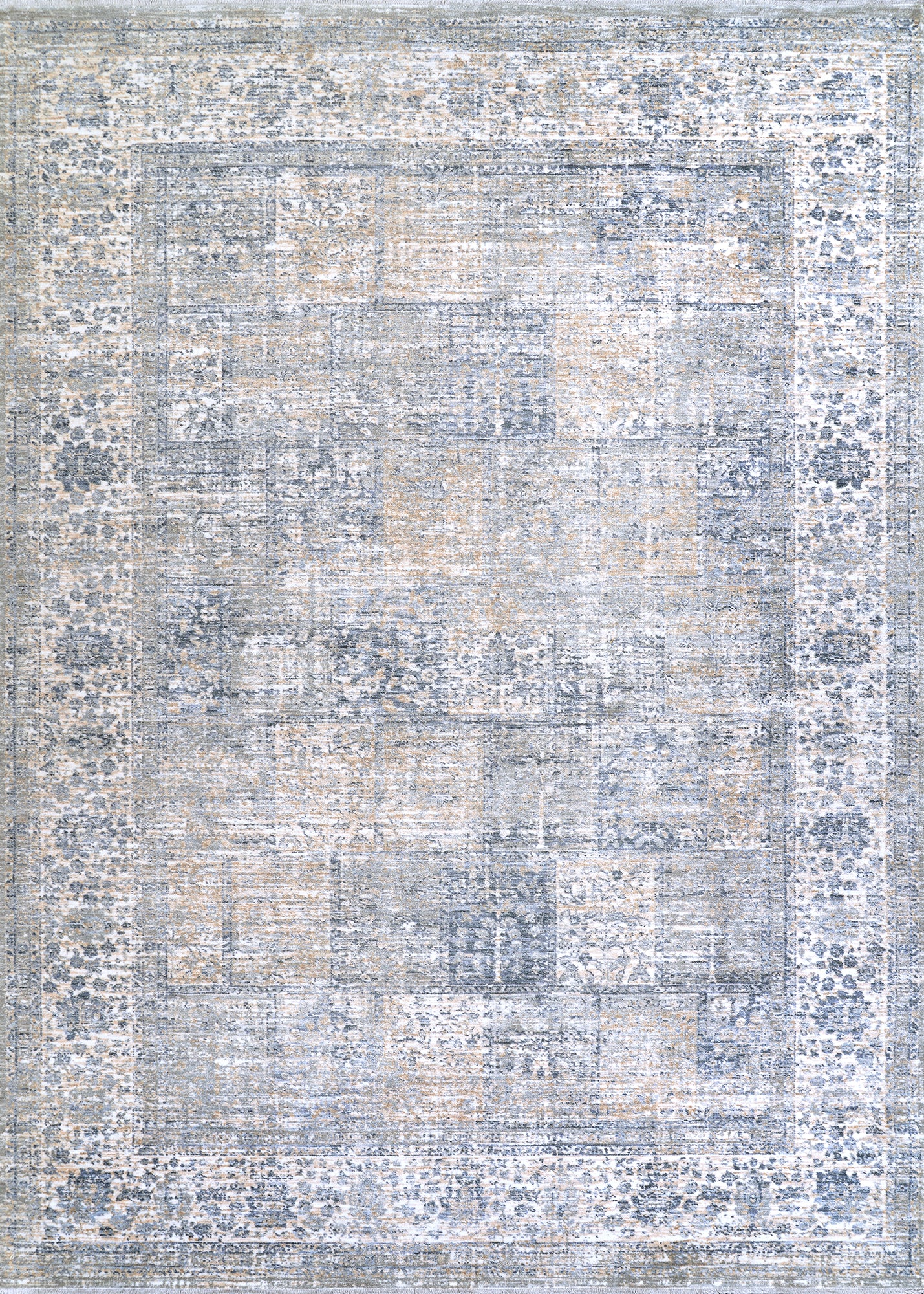 Couristan Couture Persian Garden Pewter-Mode Beige Runner Rug 2'2" x 8'11"