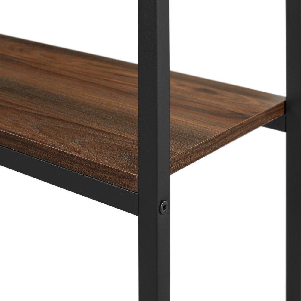 69" Wine Bottle and Stemware Storage Shelf - Dark Walnut