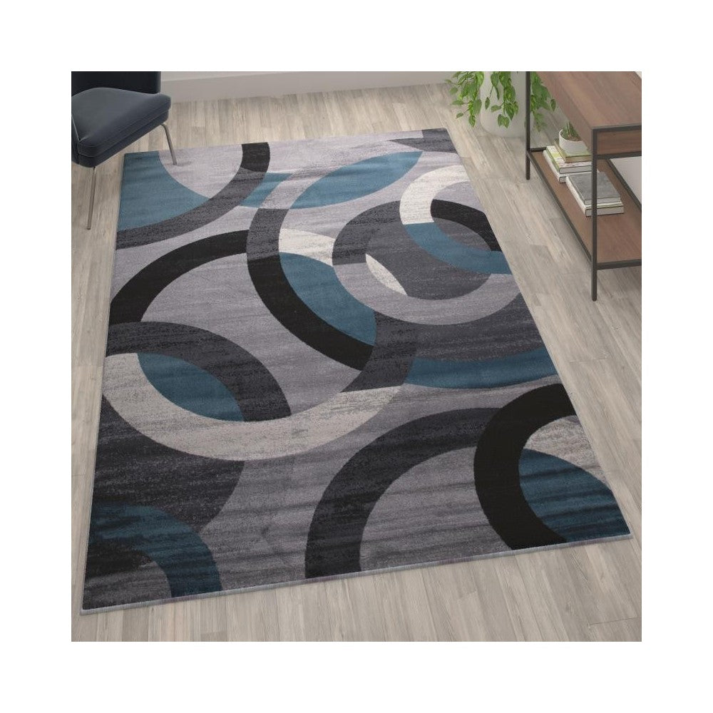6x9 Blue/Gray Area Rug