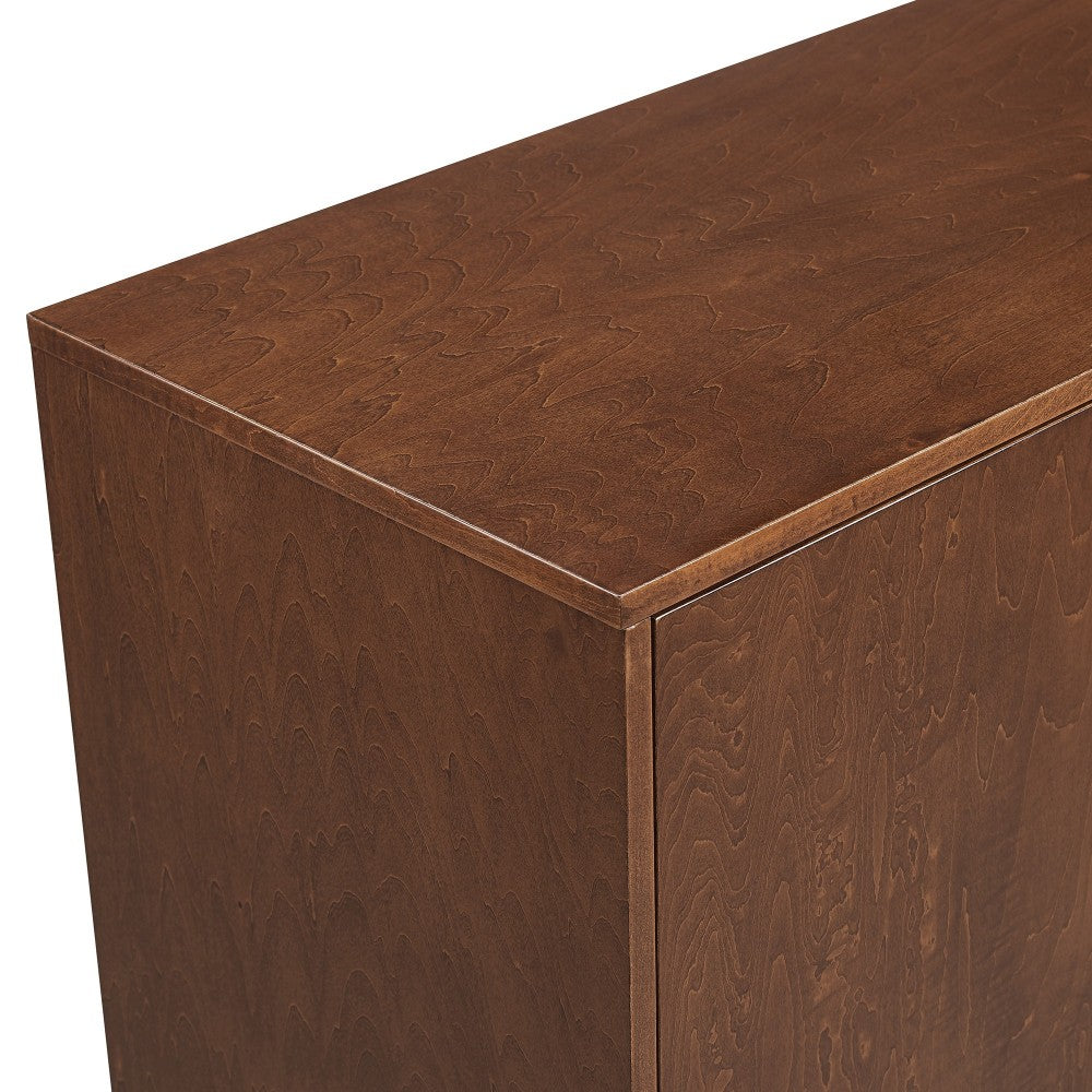 70" Mid Century Modern 3 Drawer, 2 Door Sideboard - Walnut