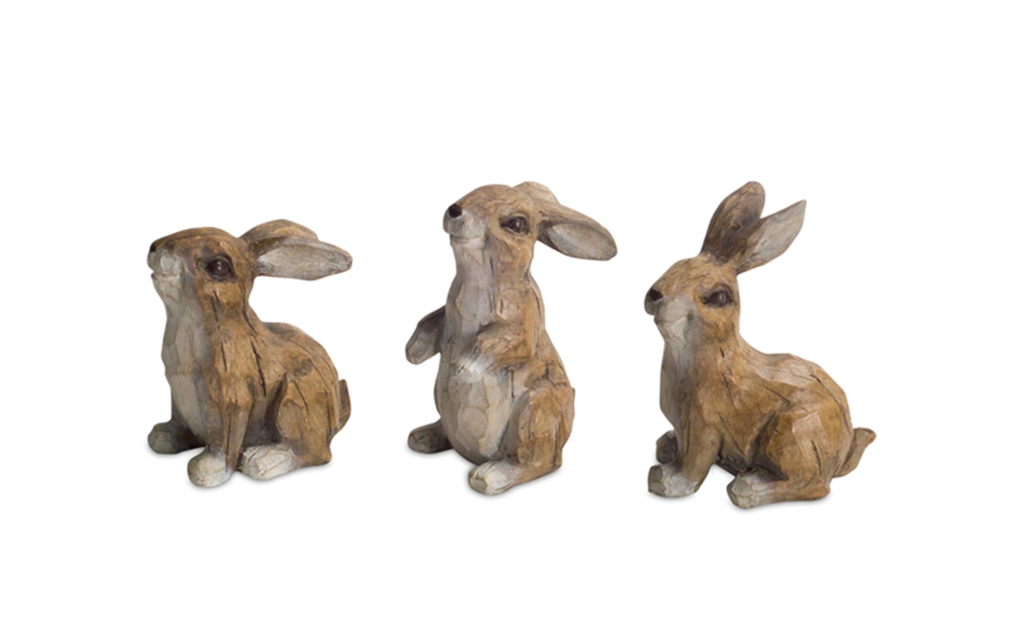 Rabbit (Set Of 6) 3"H, 3.5"H Polystone