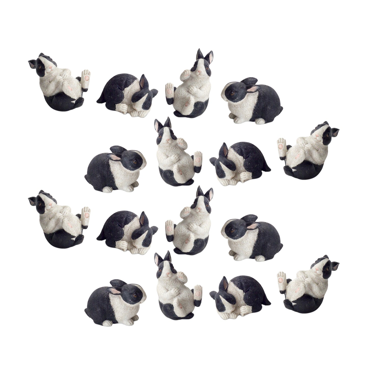 Rabbit (Set Of 16) 2"H, 2.5"H, 3.5"H Resin