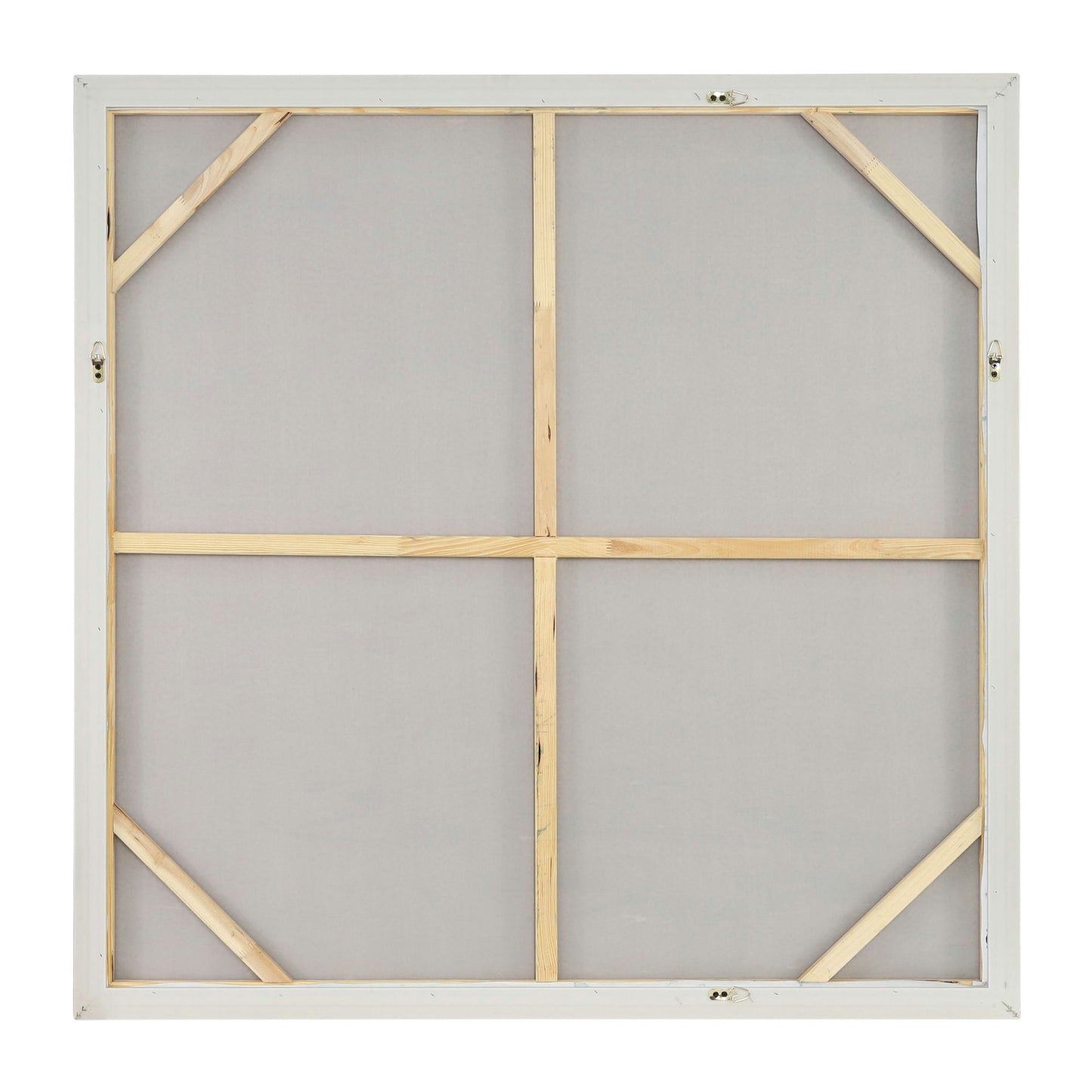 52x52 Framed Hand Painted Sky Canvas, Ivory