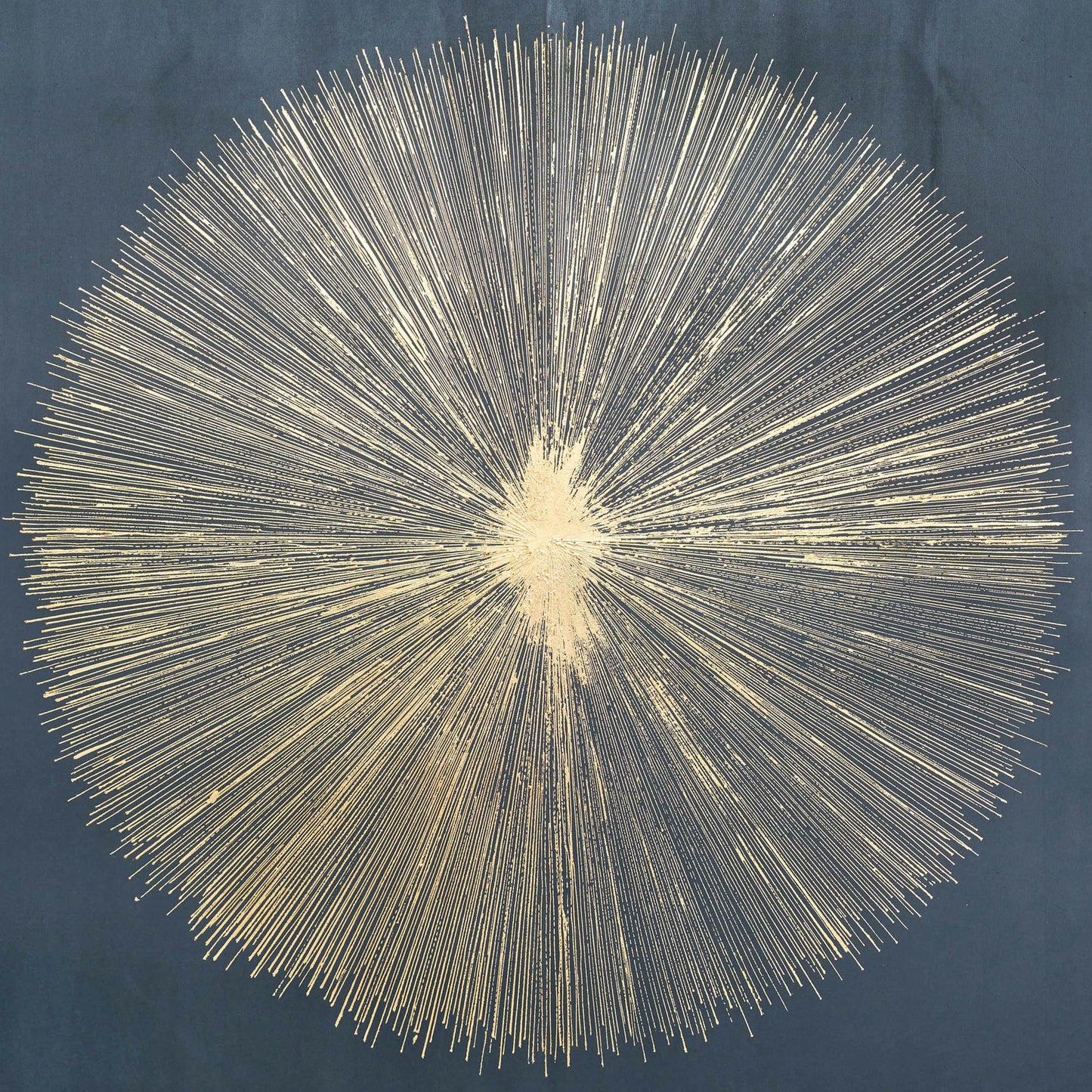 71x71, Hand Painted Shining Gold Leaf Canvas, Blk