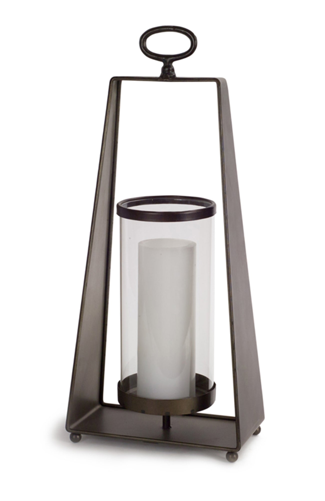 Candleholder (Set Of 2) 21"H Metal/Glass