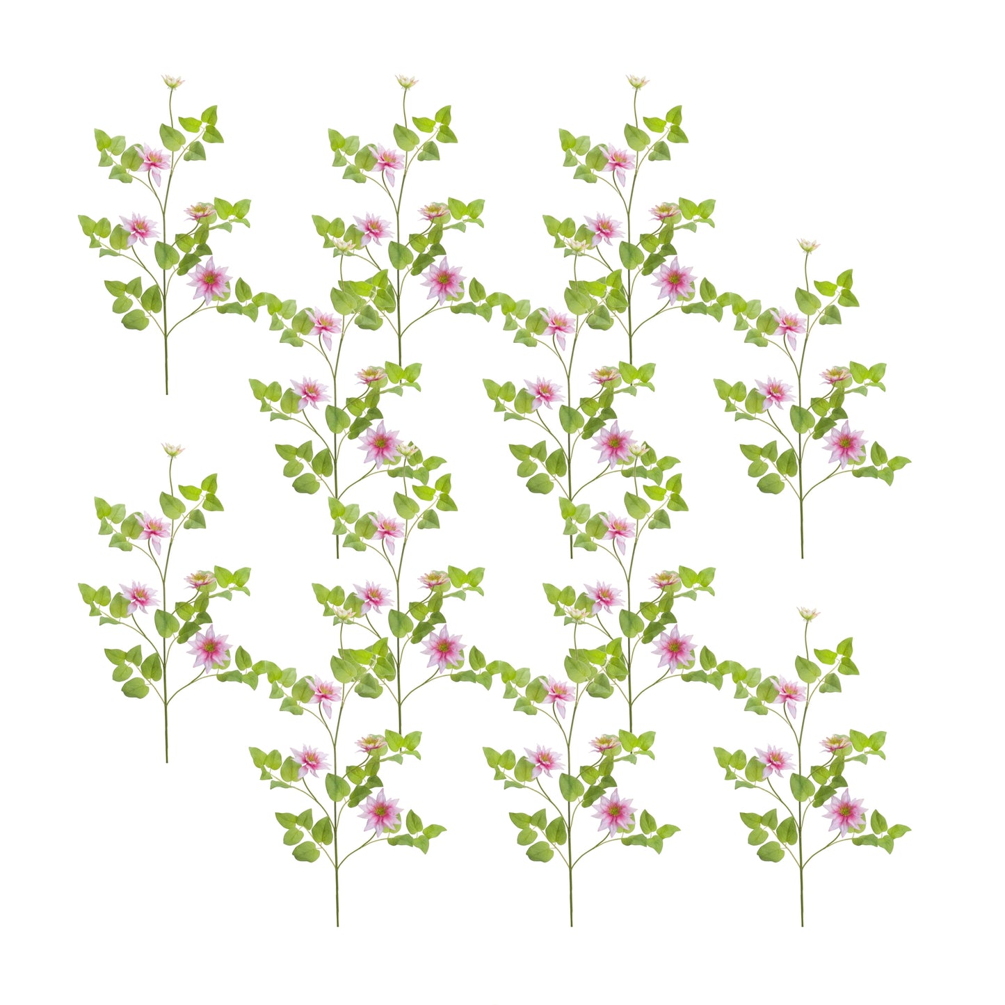 Clematis Vine (Set Of 12) 30"L Polyester/Plastic