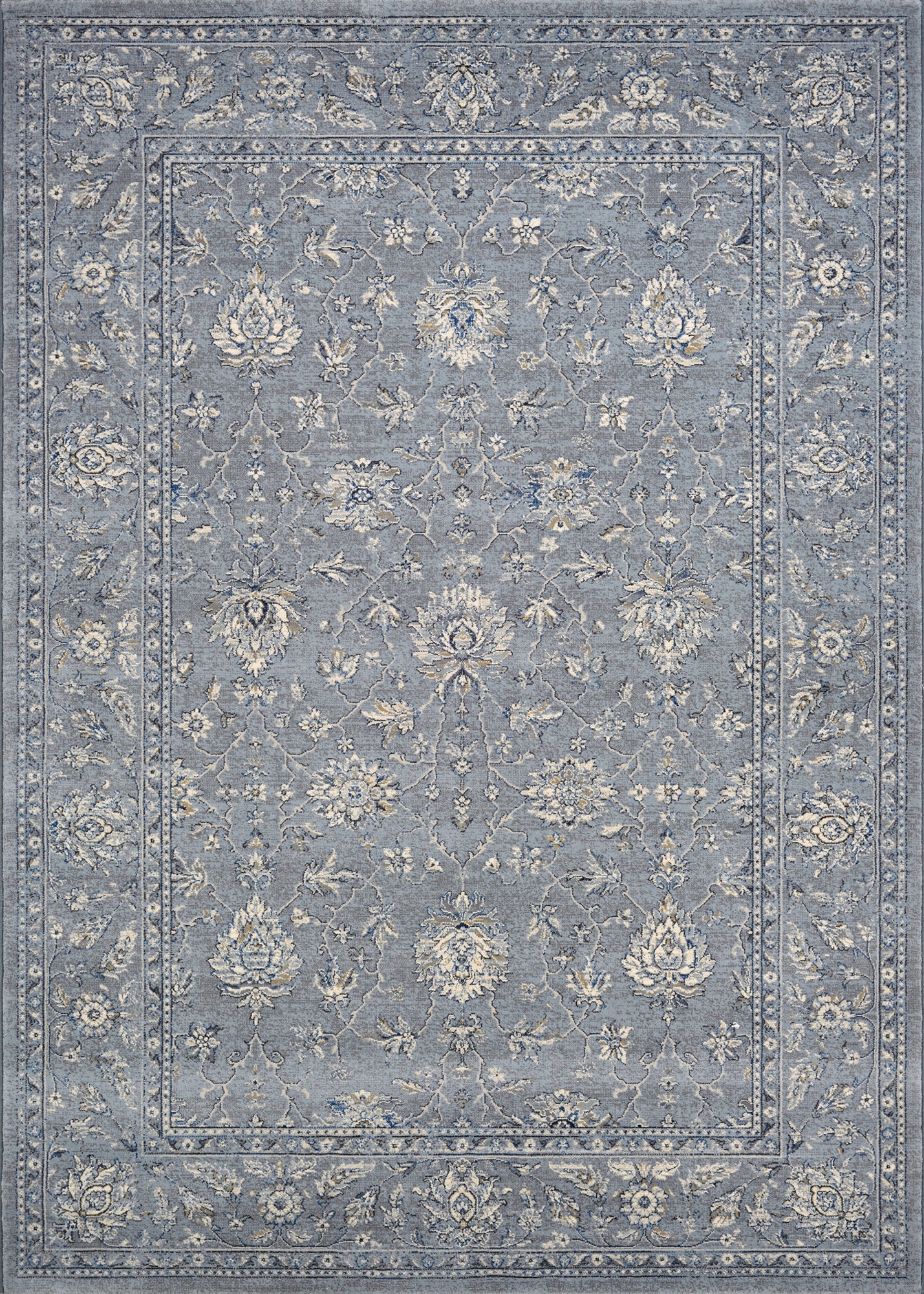 Couristan Sultan Treasures All Over Mashhad Slate Blue Rug 2' x 3'7"
