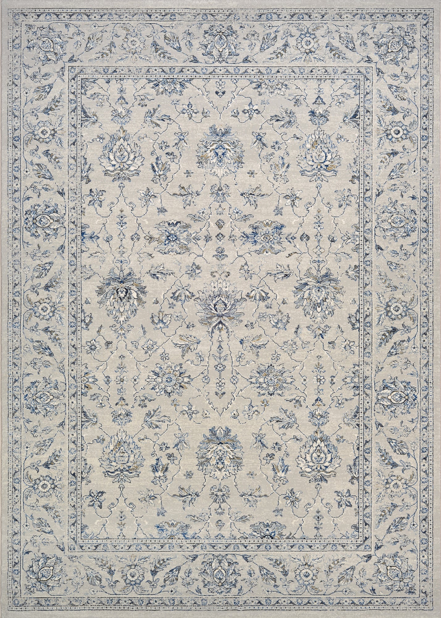 Couristan Sultan Treasures All Over Mashhad Grey Runner Rug 2'7" x 7'10"