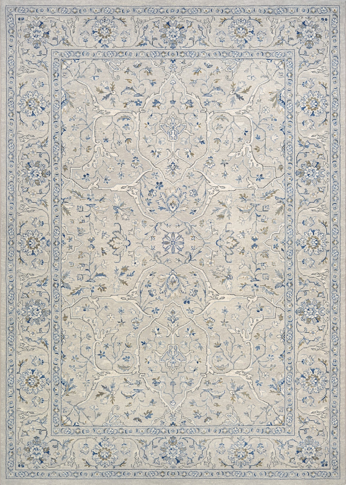 Couristan Sultan Treasures Floral Yazd Grey Rug 2' x 3'7"