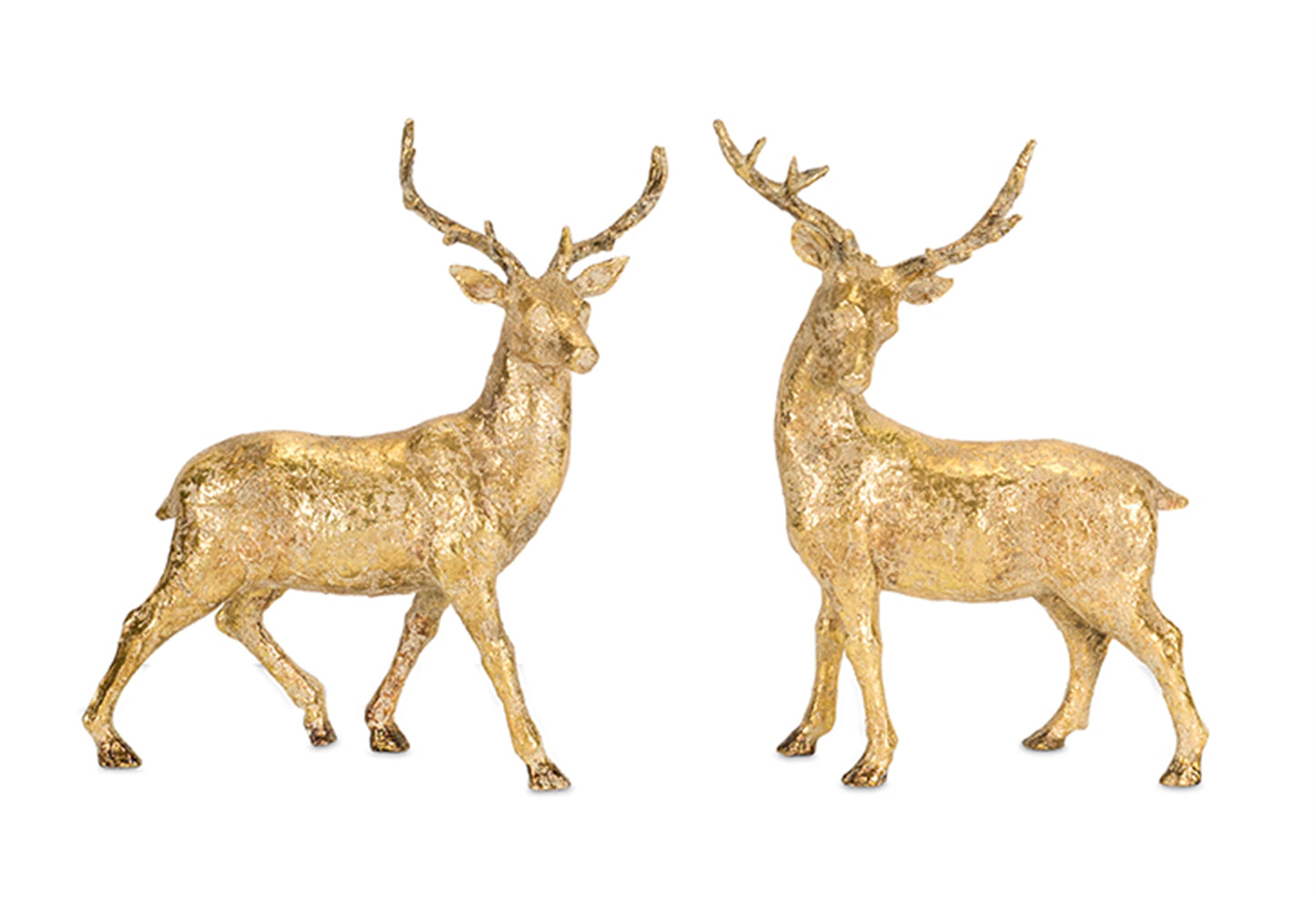 Deer (Set Of 2) 15"H Poly Stone