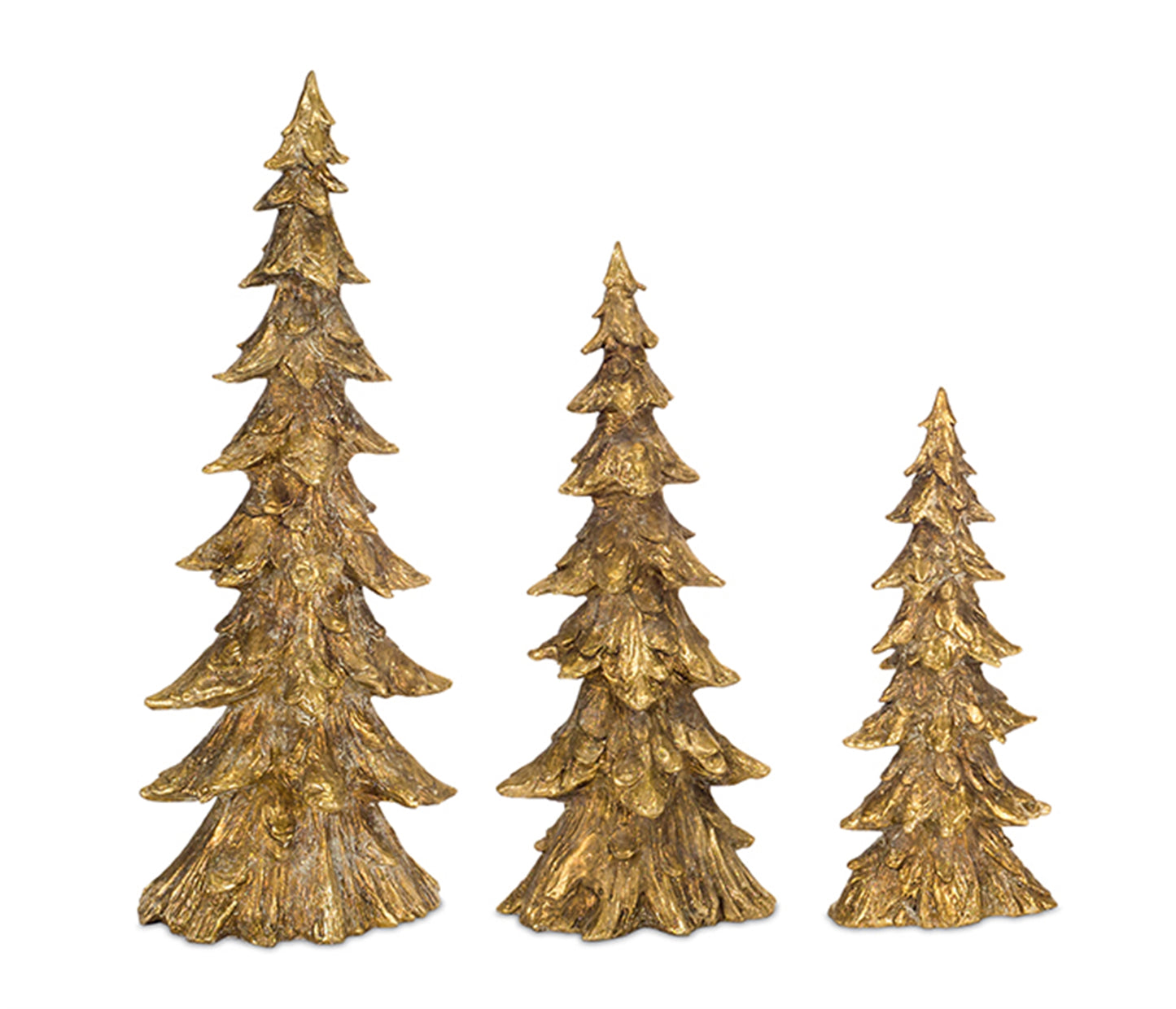 Tree (Set Of 3) 13.25"H, 16.5"H, 20.5"H Poly Stone