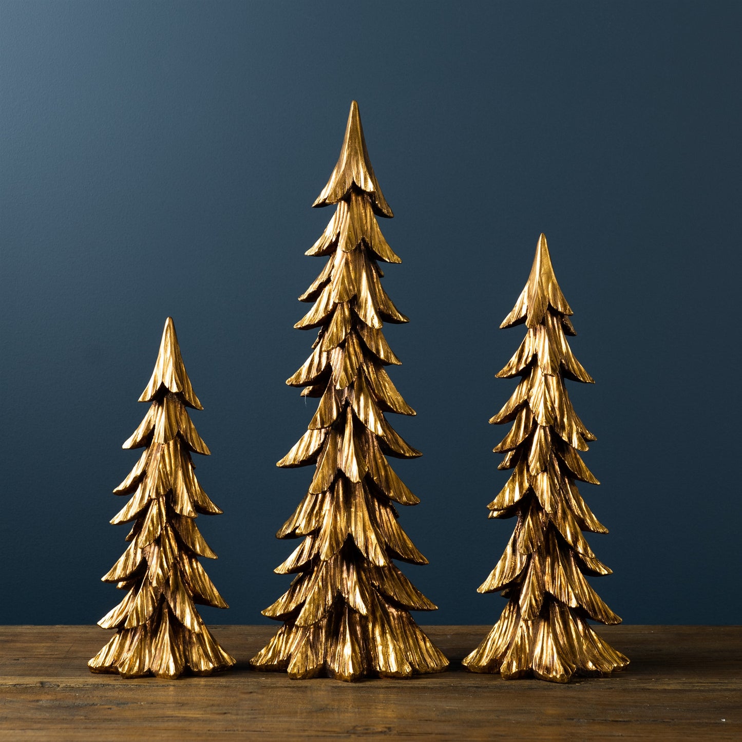 Tree (Set Of 3) 13.25"H, 16.5"H, 20.5"H Poly Stone