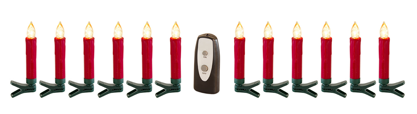 Led Clip On Taper Candle (Set Of 24) 4.5"H Plastic