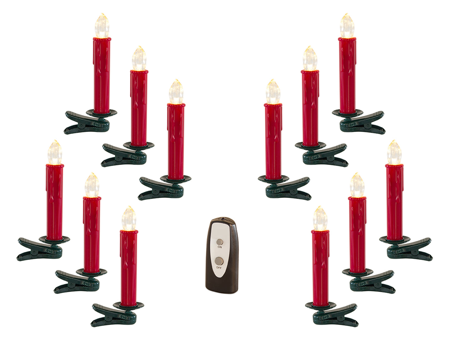 Led Clip On Taper Candle (Set Of 24) 6.5"H Plastic