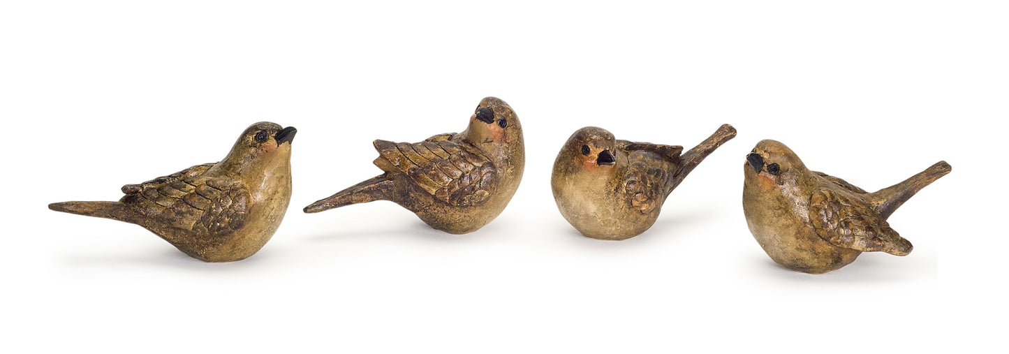 Birds (Set Of 8) 3.5" x 3" Resin