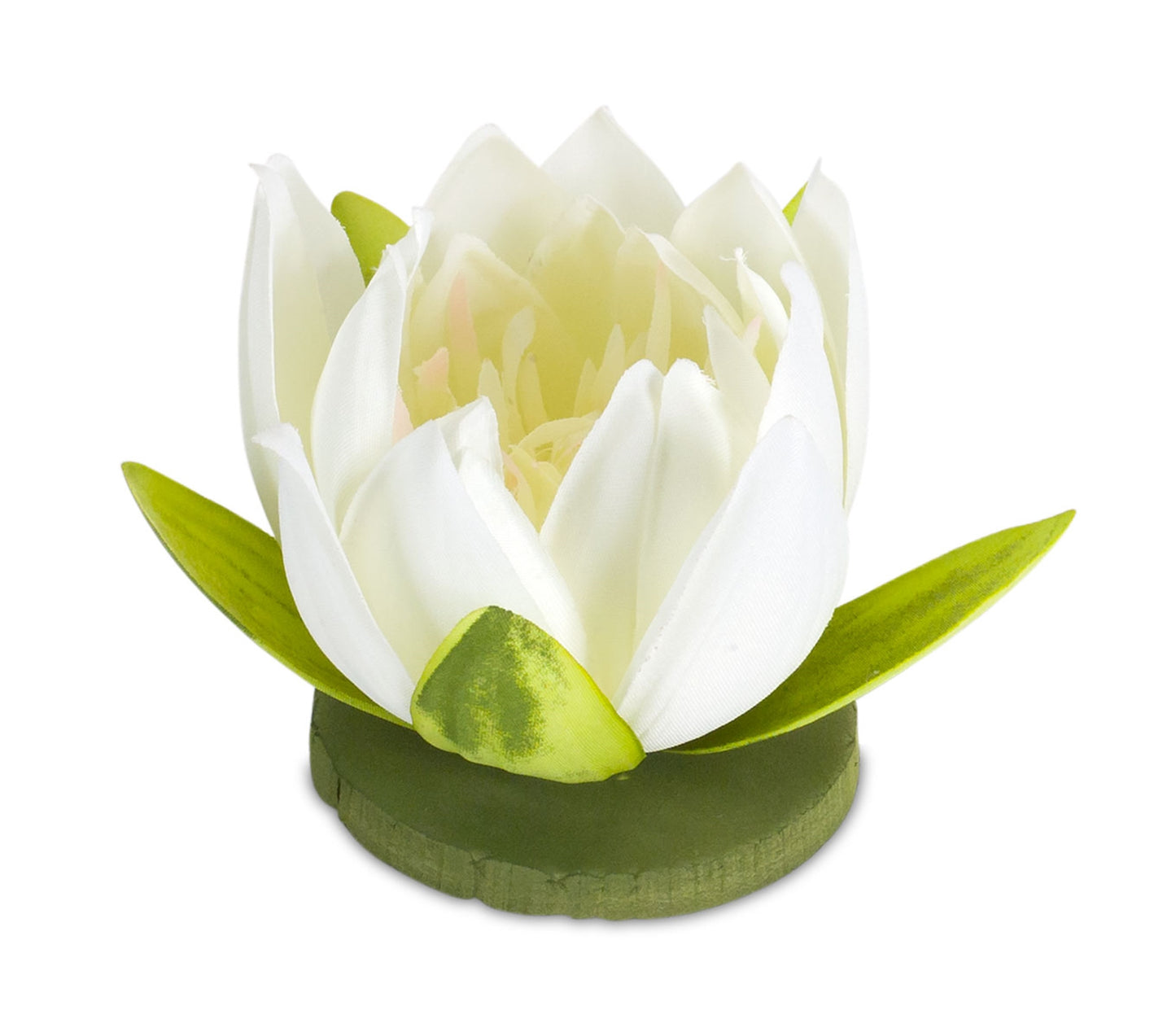 Lotus (Set Of 12) 4" x 4"H Polyester, Beige, Green