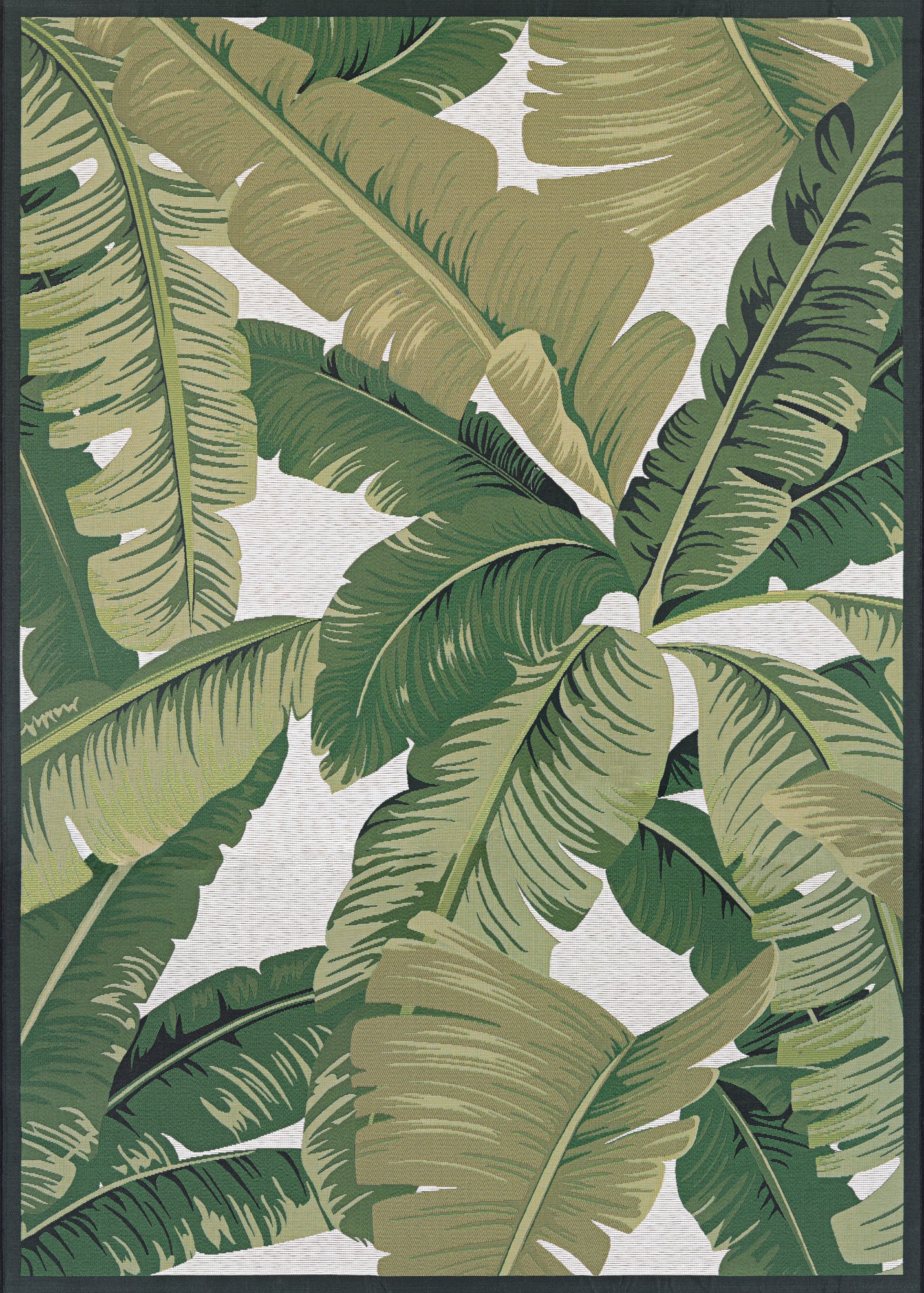 Couristan Dolce Palm Lily Huntr Green-Ivory Rug 5'3" x 7'6"