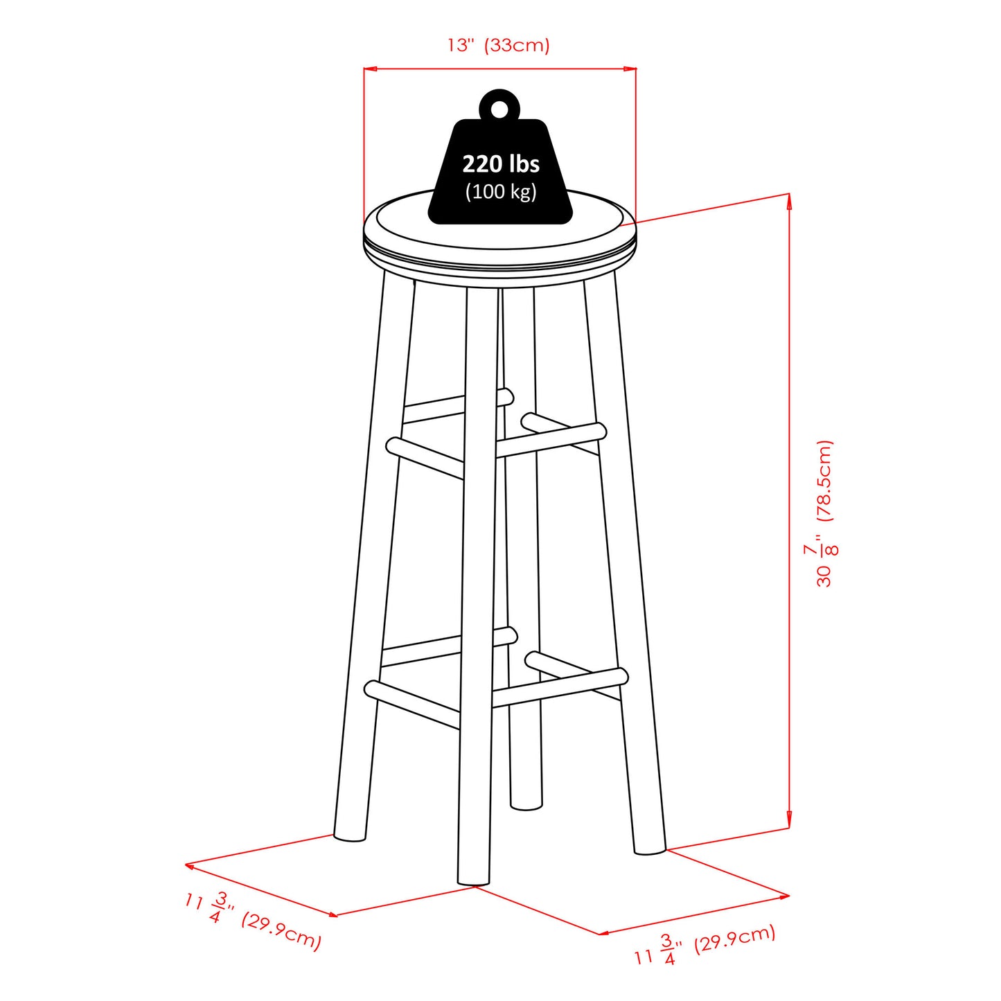Oakley Swivel Seat Bar Stools, 2-Pc Set, Cherry