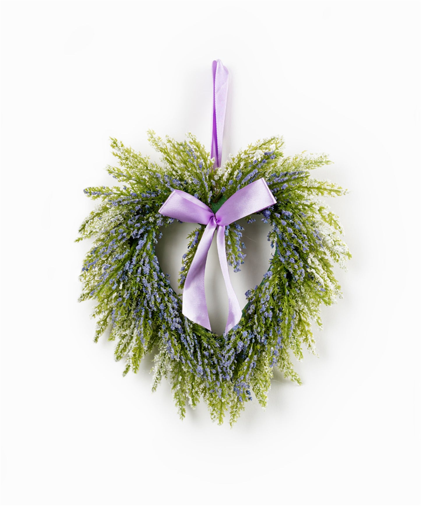Lavender Heart Wreath (Set Of 2) Twig/Plastic 10"