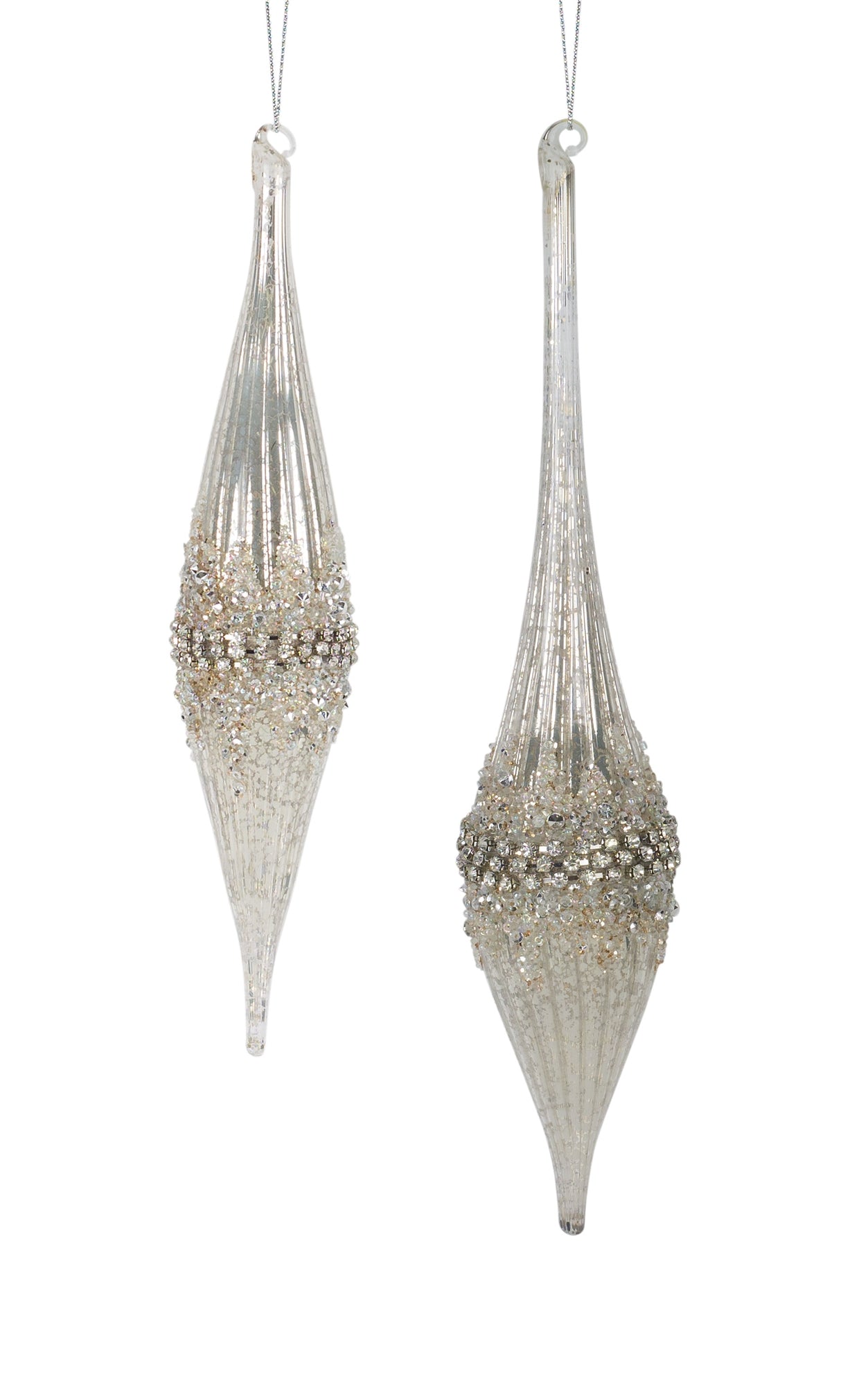 Drop (Set Of 12) 10.5"H Glass