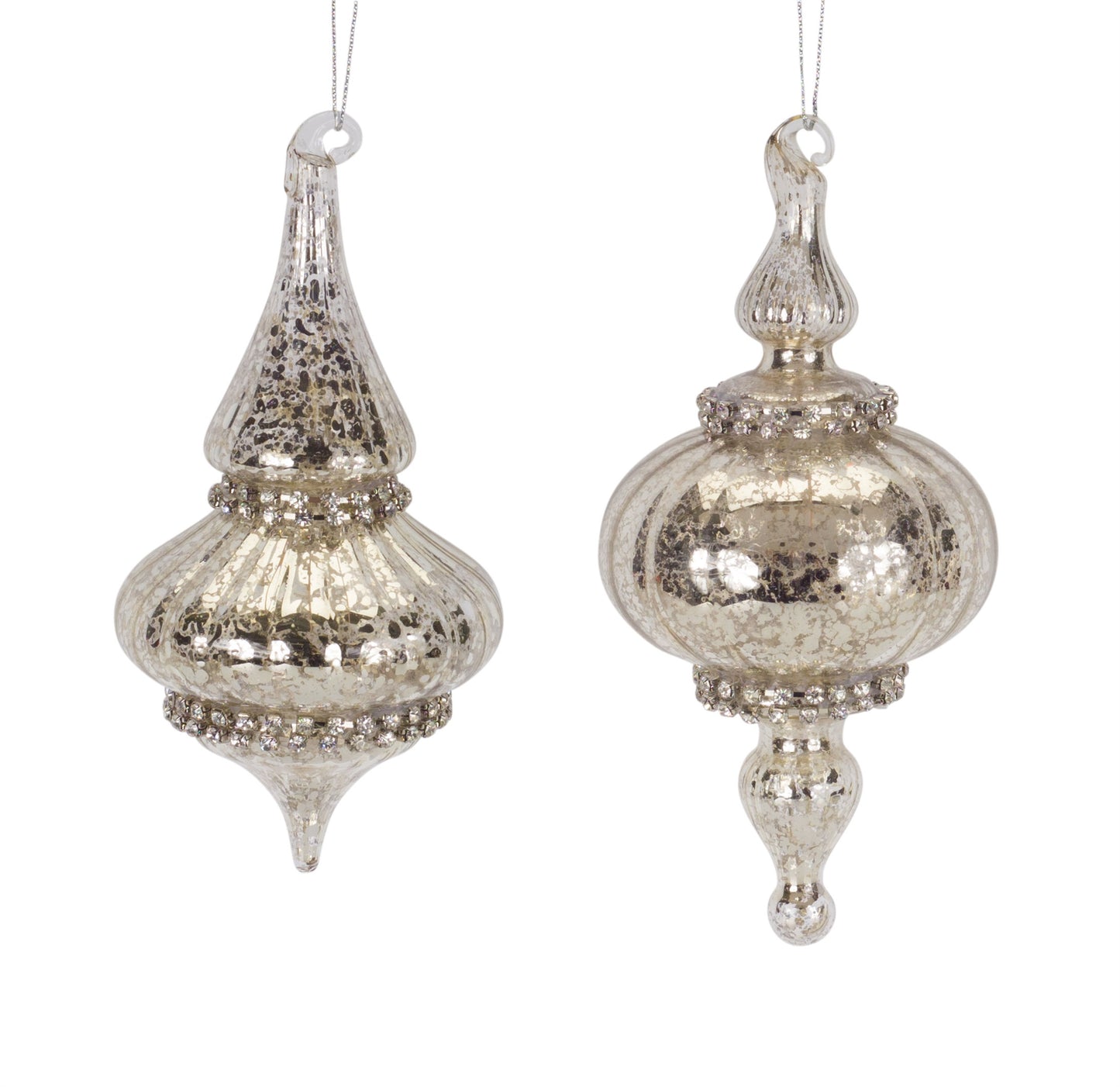Drop (Set Of 6) 6.5"H, 7"H Glass
