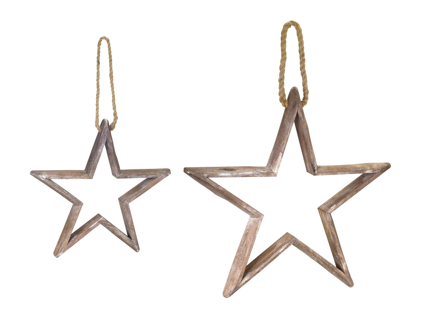 Star Ornament (Set Of 4) 12.5"H, 18.5"H Wood