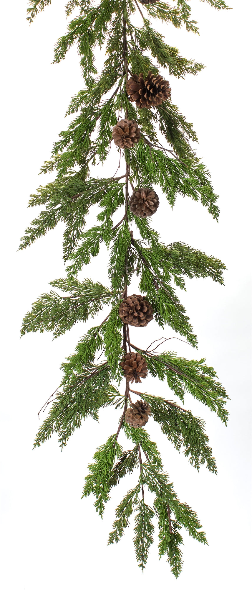 Pine And Cone Garland (Set Of 2) 6'L Plastic