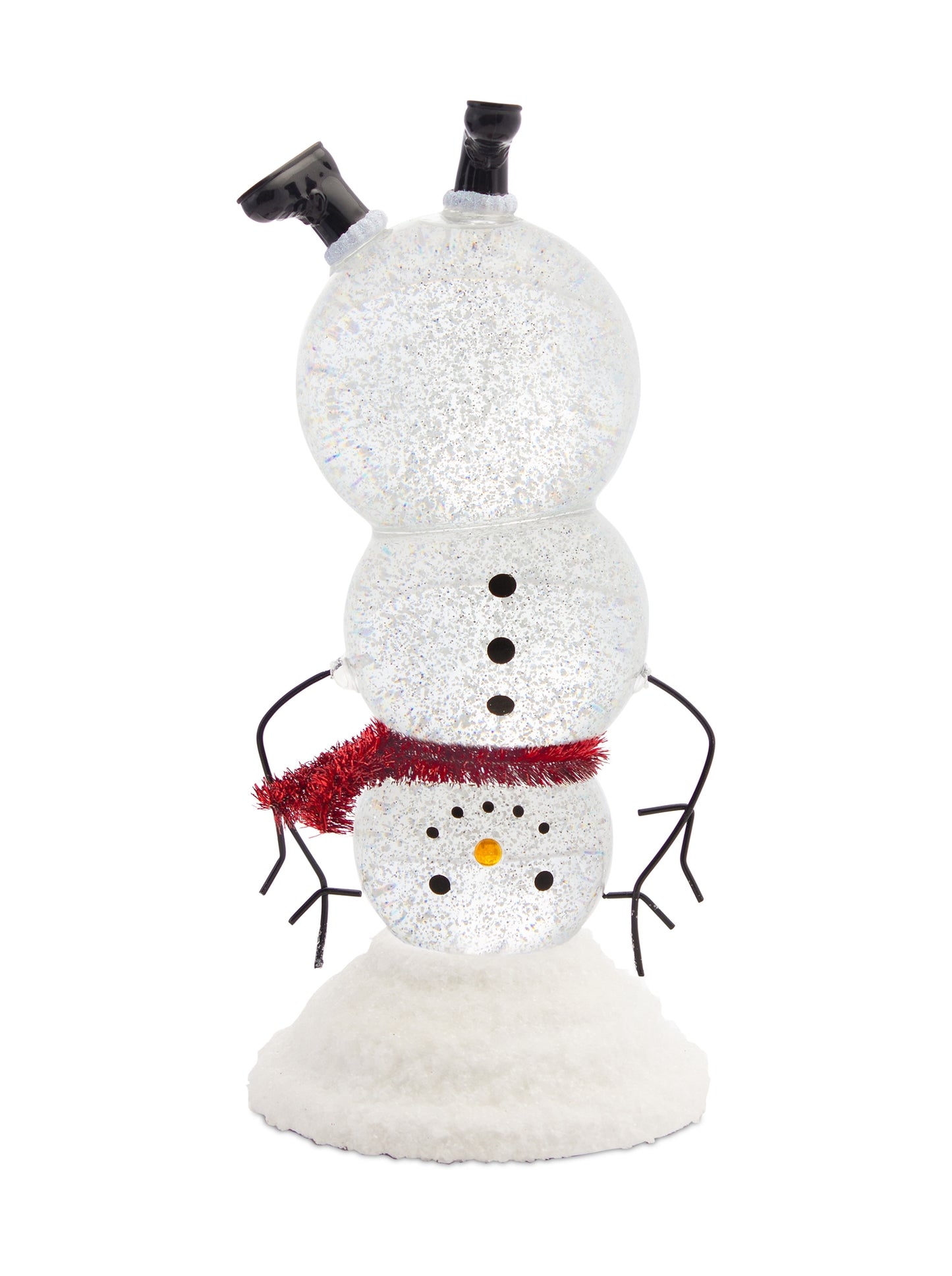 Snowman Snow Globe/Timer 10.5"H Acrylic