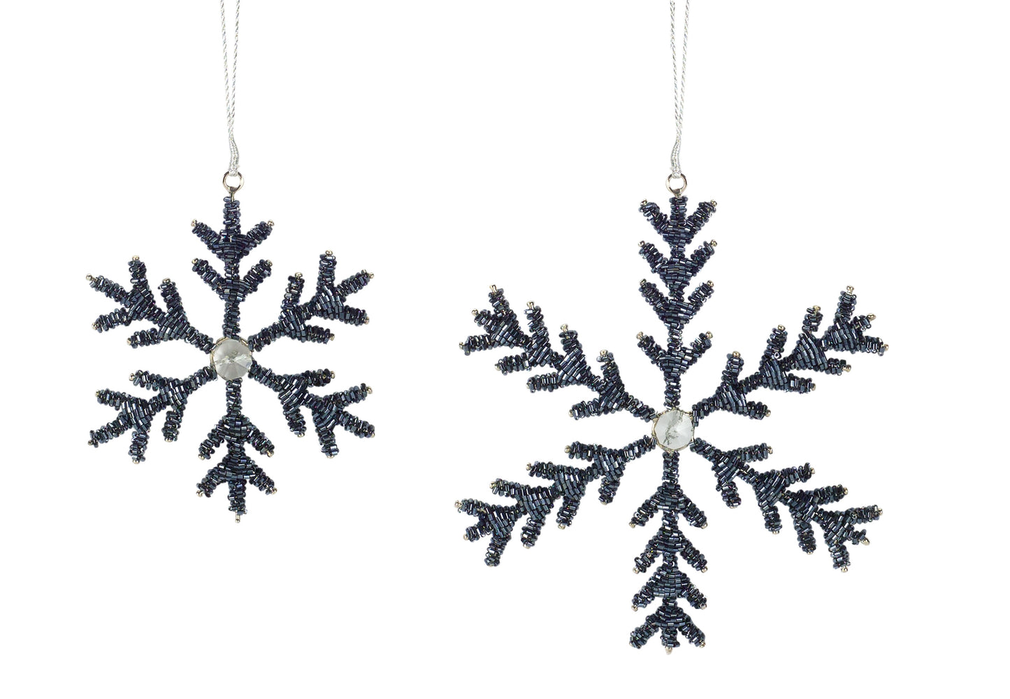 Snowflake Ornament (Set Of 6) 4.25"H, 6.5"H Metal