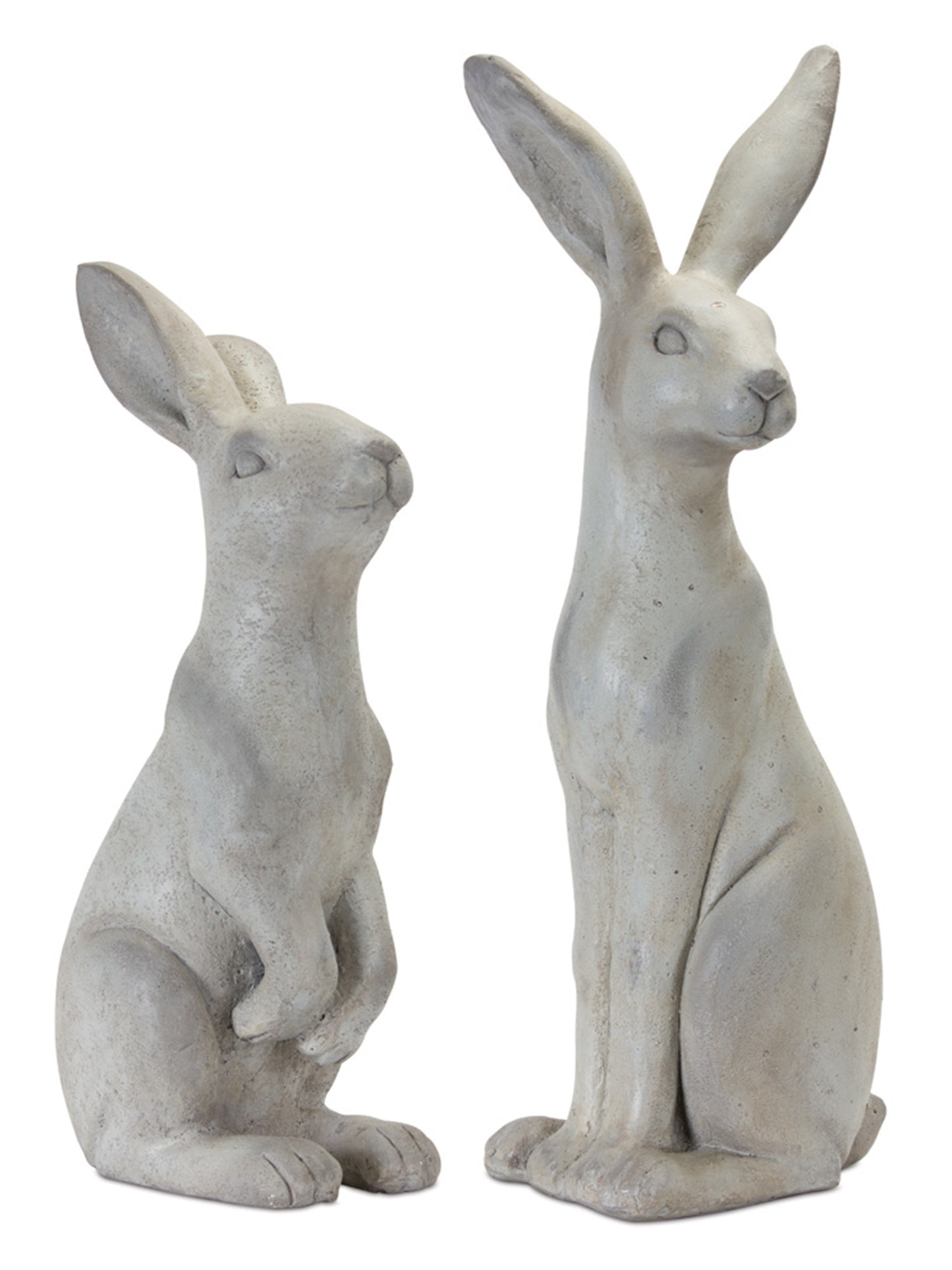 Rabbit (Set Of 2) 19.5"H, 24"H Stone Powder