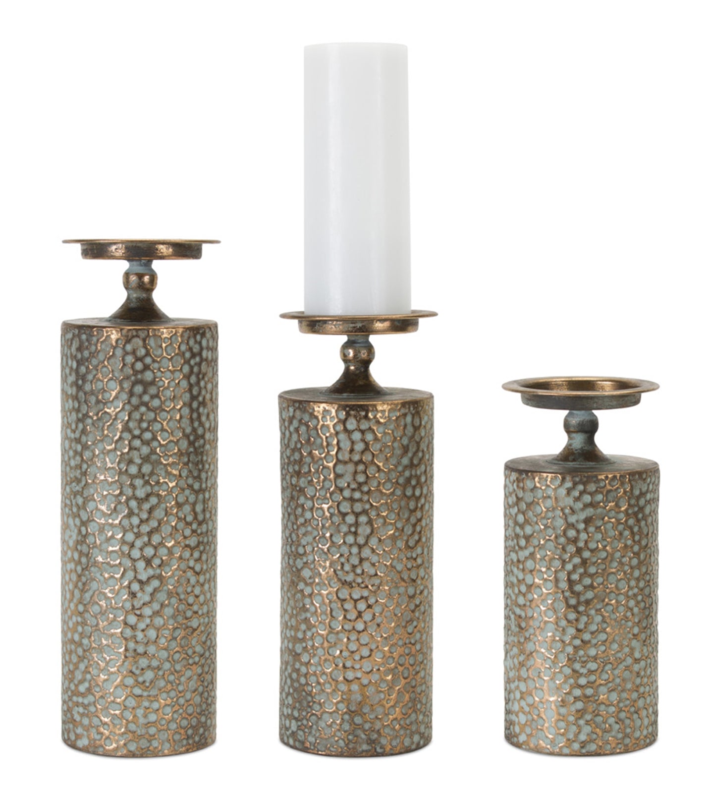 Candle Holder (Set Of 3) 10"H, 12"H, 14"H Metal