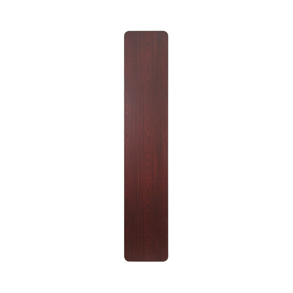 8-Foot High Pressure Mahogany Laminate Folding Training Table